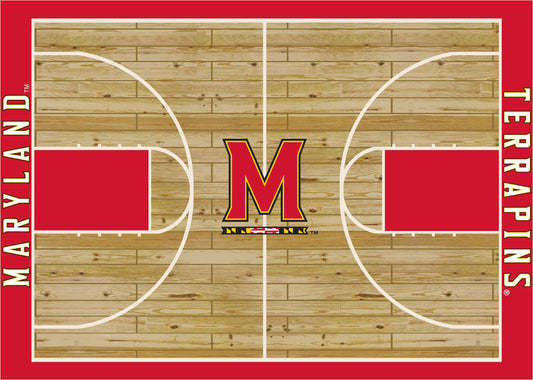 Maryland Terrapins Courtside Rug - Officially Licensed NCAA Area Rug