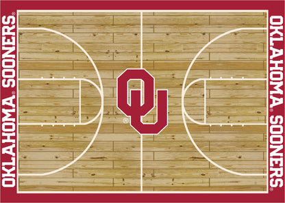 Oklahoma Sooners Courtside Rug - Officially Licensed NCAA Area Rug