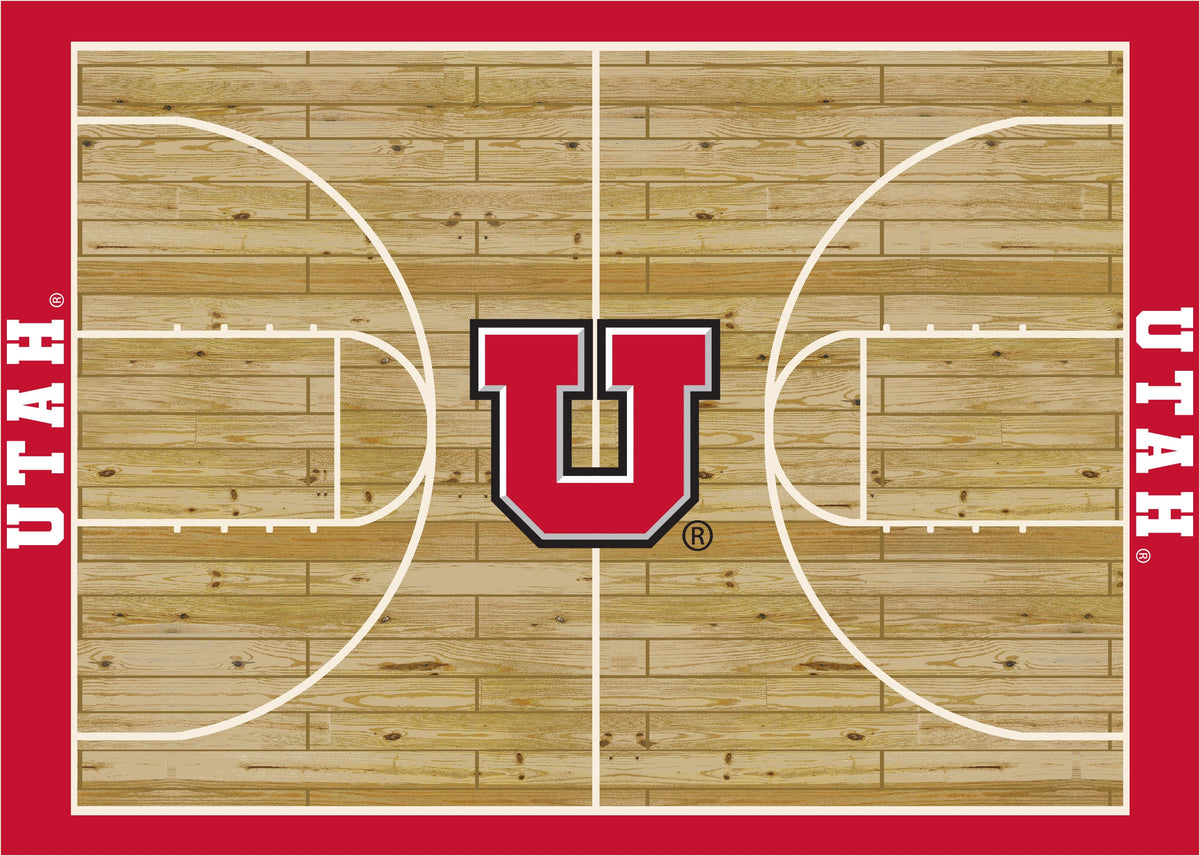 Utah Utes Courtside Rug - Officially Licensed NCAA Area Rug