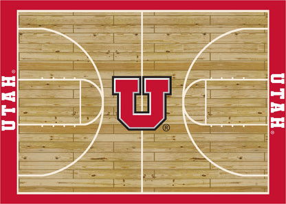 Utah Utes Courtside Rug - Officially Licensed NCAA Area Rug