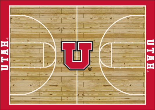 Utah Utes Courtside Rug - Officially Licensed NCAA Area Rug