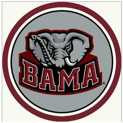 Alabama Crimson Tide Round Spirit Rug - Officially Licensed NCAA Area Rug