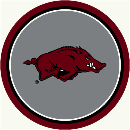 Arkansas Razorbacks Round Spirit Rug - Officially Licensed NCAA Area Rug
