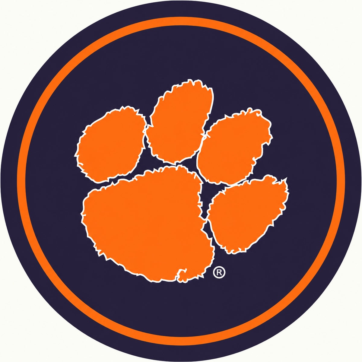 Clemson Tigers Round Spirit Rug - Officially Licensed NCAA Area Rug