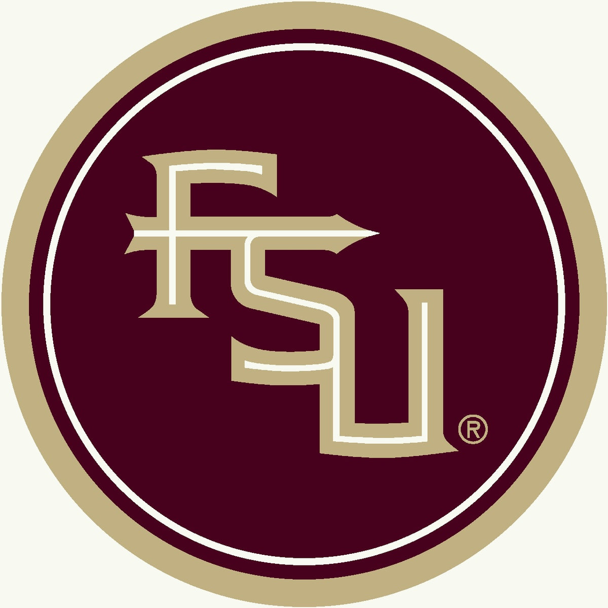 Florida State Seminoles Round Spirit Rug - Officially Licensed NCAA Area Rug