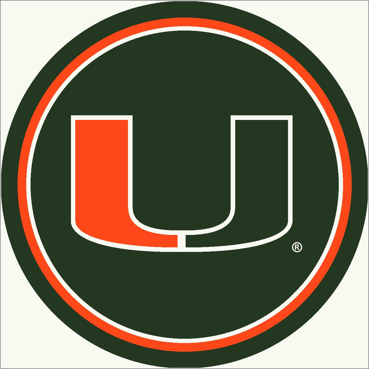 Miami Hurricanes Round Spirit Rug - Officially Licensed NCAA Area Rug