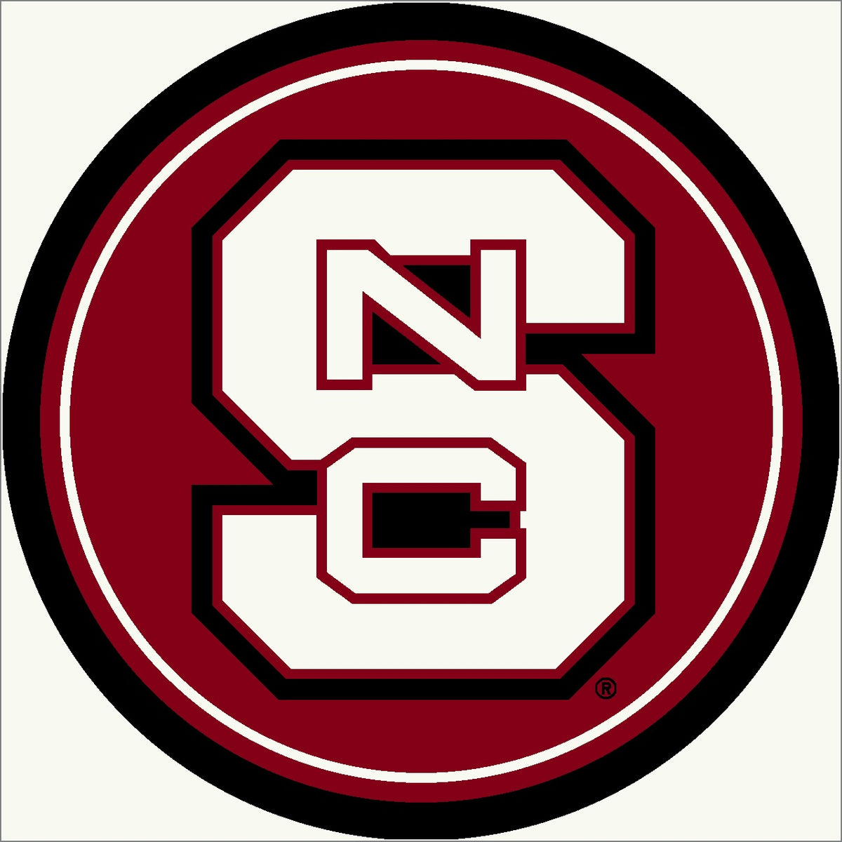 NC State Wolfpack Round Spirit Rug - Officially Licensed NCAA Area Rug