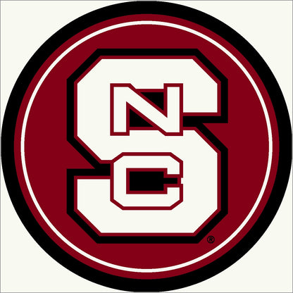 NC State Wolfpack Round Spirit Rug - Officially Licensed NCAA Area Rug