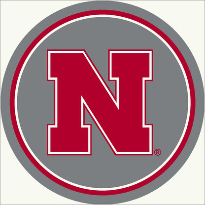 Nebraska Cornhuskers Round Spirit Rug - Officially Licensed NCAA Area Rug