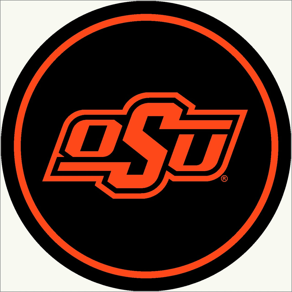 Oklahoma State Cowboys Round Spirit Rug - Officially Licensed NCAA Area Rug