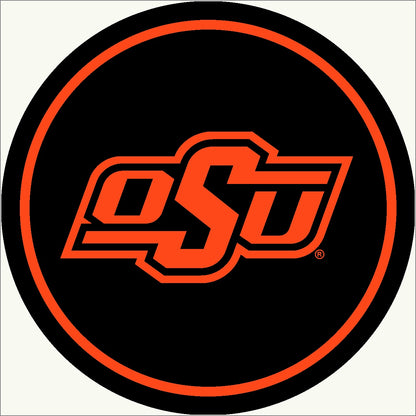 Oklahoma State Cowboys Round Spirit Rug - Officially Licensed NCAA Area Rug