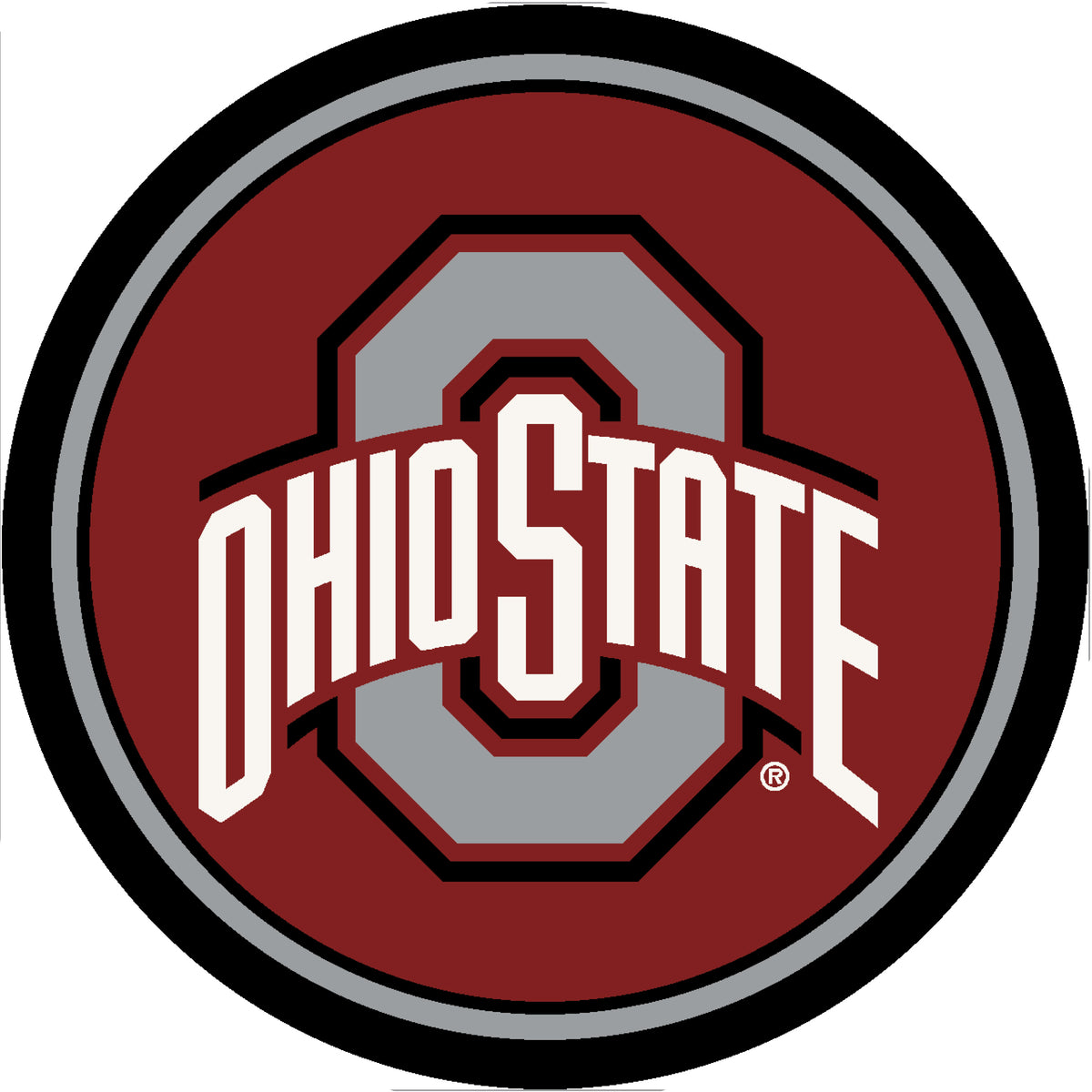 Ohio State Buckeyes Round Spirit Rug - Officially Licensed NCAA Area Rug