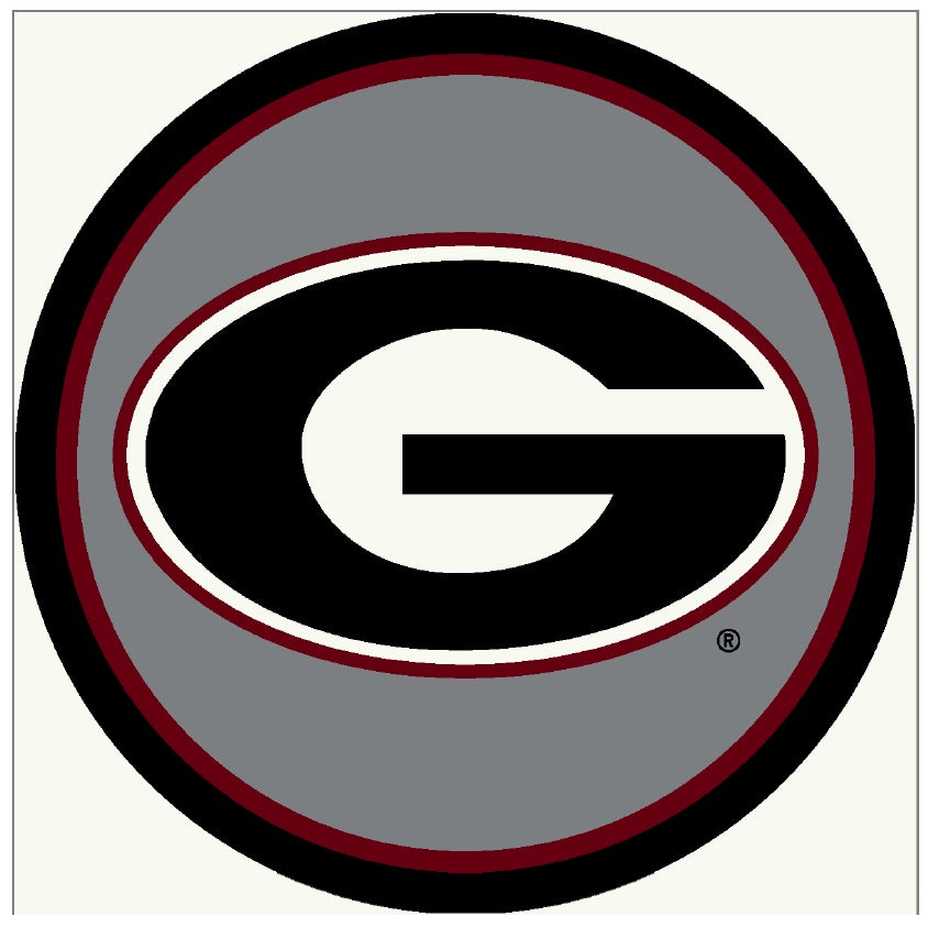 Georgia Bulldogs Round Spirit Rug - Officially Licensed NCAA Area Rug