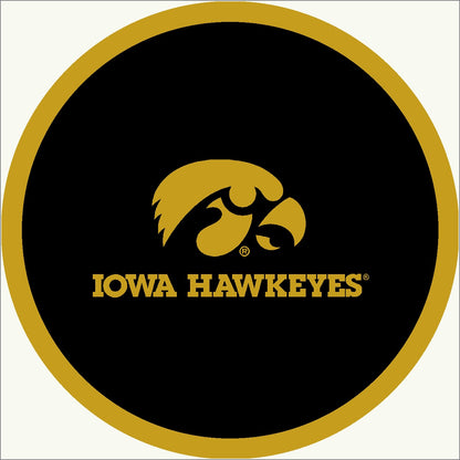 Iowa Hawkeyes Round Spirit Rug - Officially Licensed NCAA Area Rug