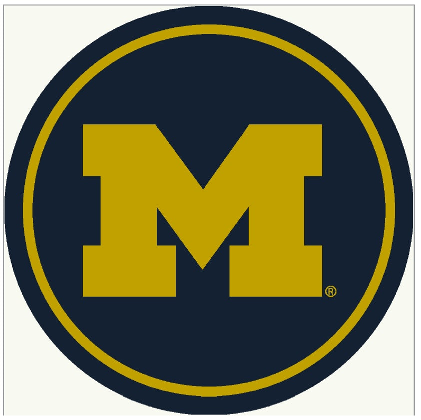 Michigan Wolverines Round Spirit Rug - Officially Licensed NCAA Area Rug