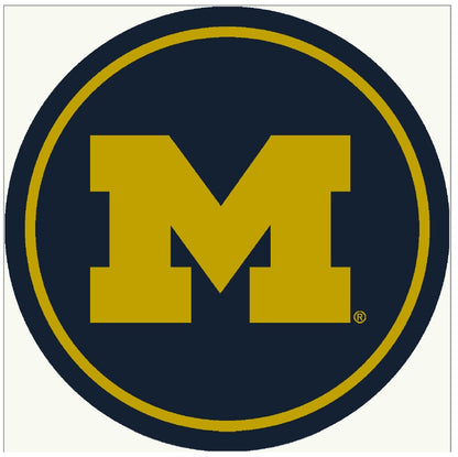 Michigan Wolverines Round Spirit Rug - Officially Licensed NCAA Area Rug