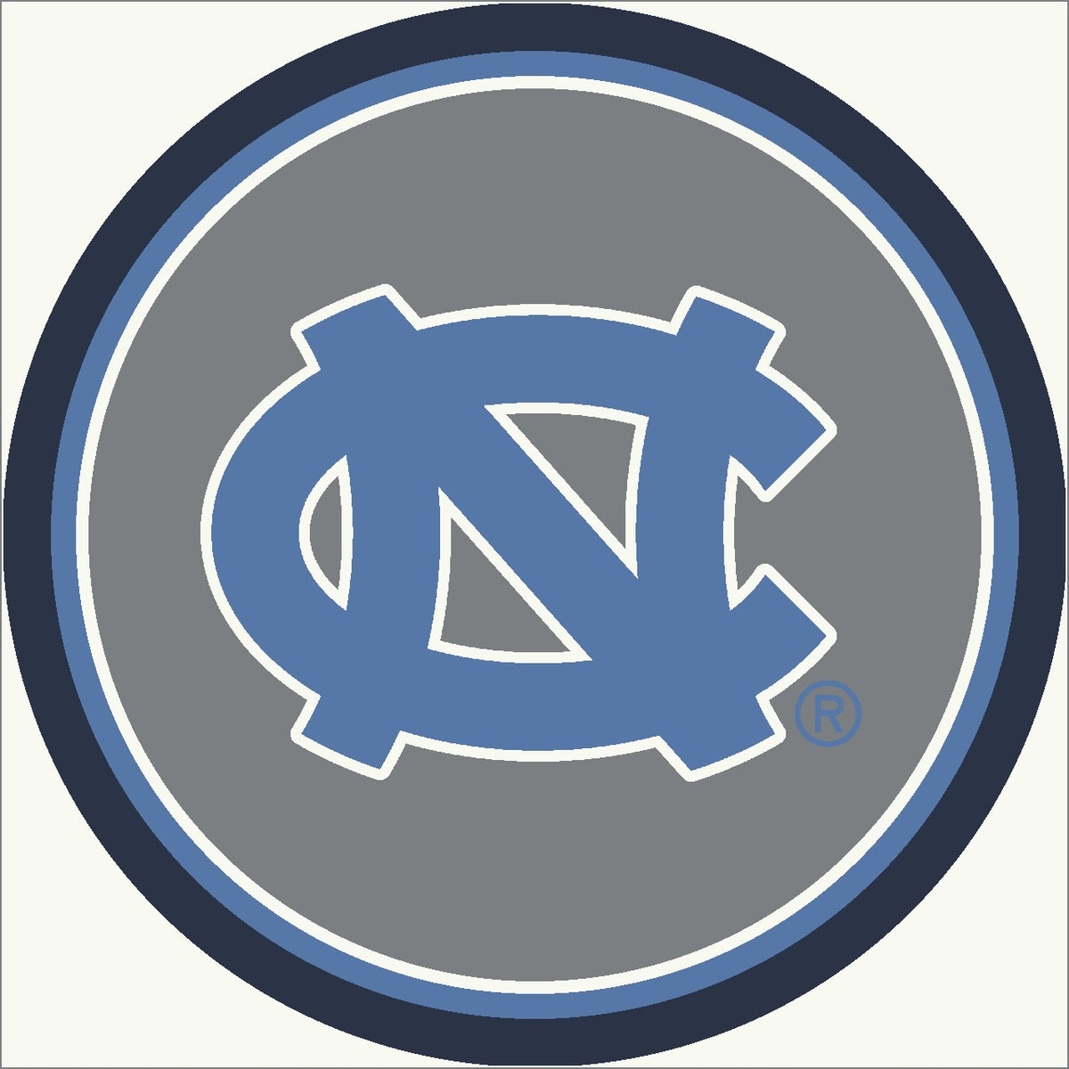 North Carolina Tar Heels Round Spirit Rug - Officially Licensed NCAA Area Rug