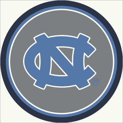North Carolina Tar Heels Round Spirit Rug - Officially Licensed NCAA Area Rug