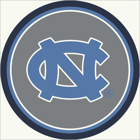 North Carolina Tar Heels Round Spirit Rug - Officially Licensed NCAA Area Rug