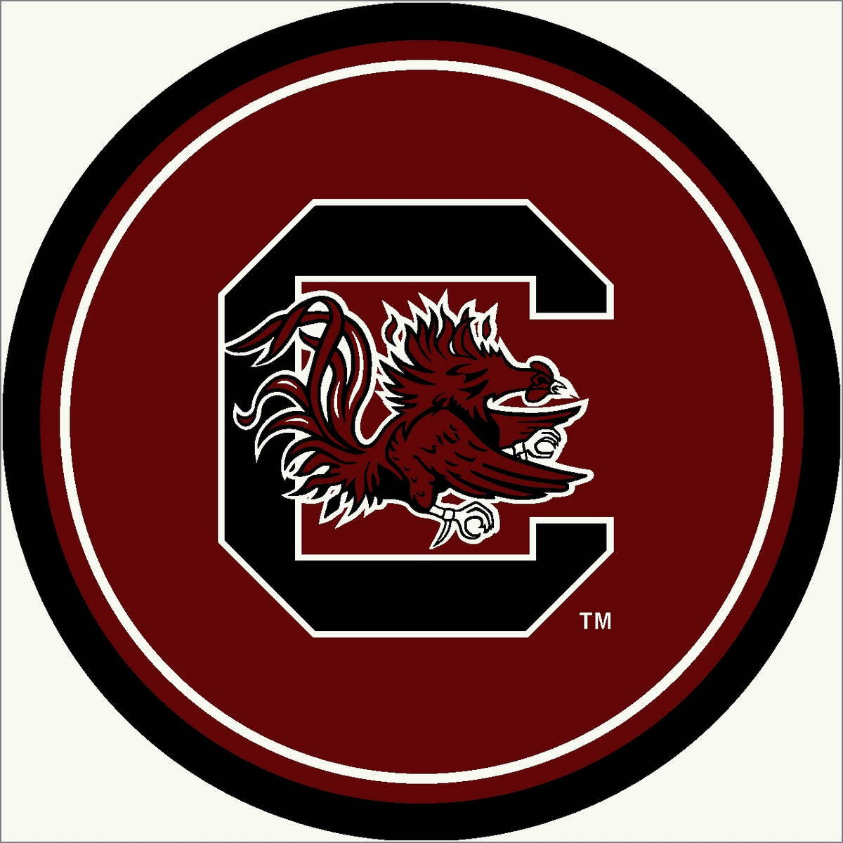 South Carolina Gamecocks Round Spirit Rug - Officially Licensed NCAA Area Rug
