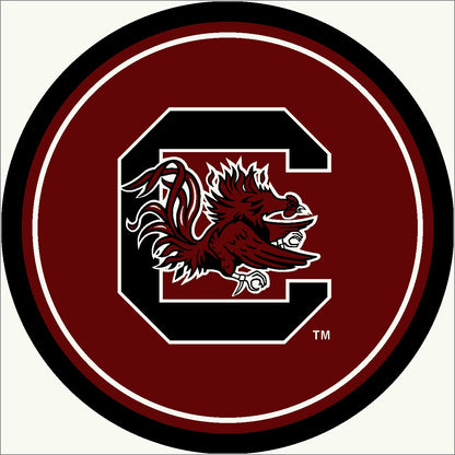 South Carolina Gamecocks Round Spirit Rug - Officially Licensed NCAA Area Rug