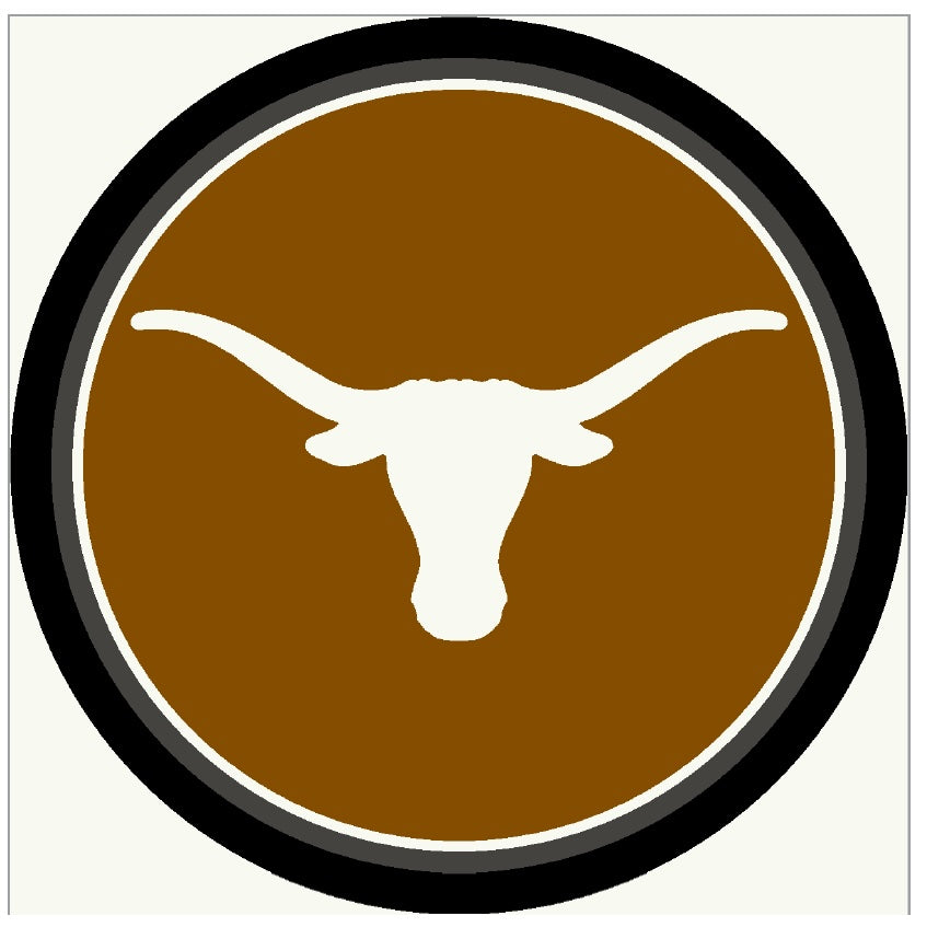 Texas Longhorns Round Spirit Rug - Officially Licensed NCAA Area Rug