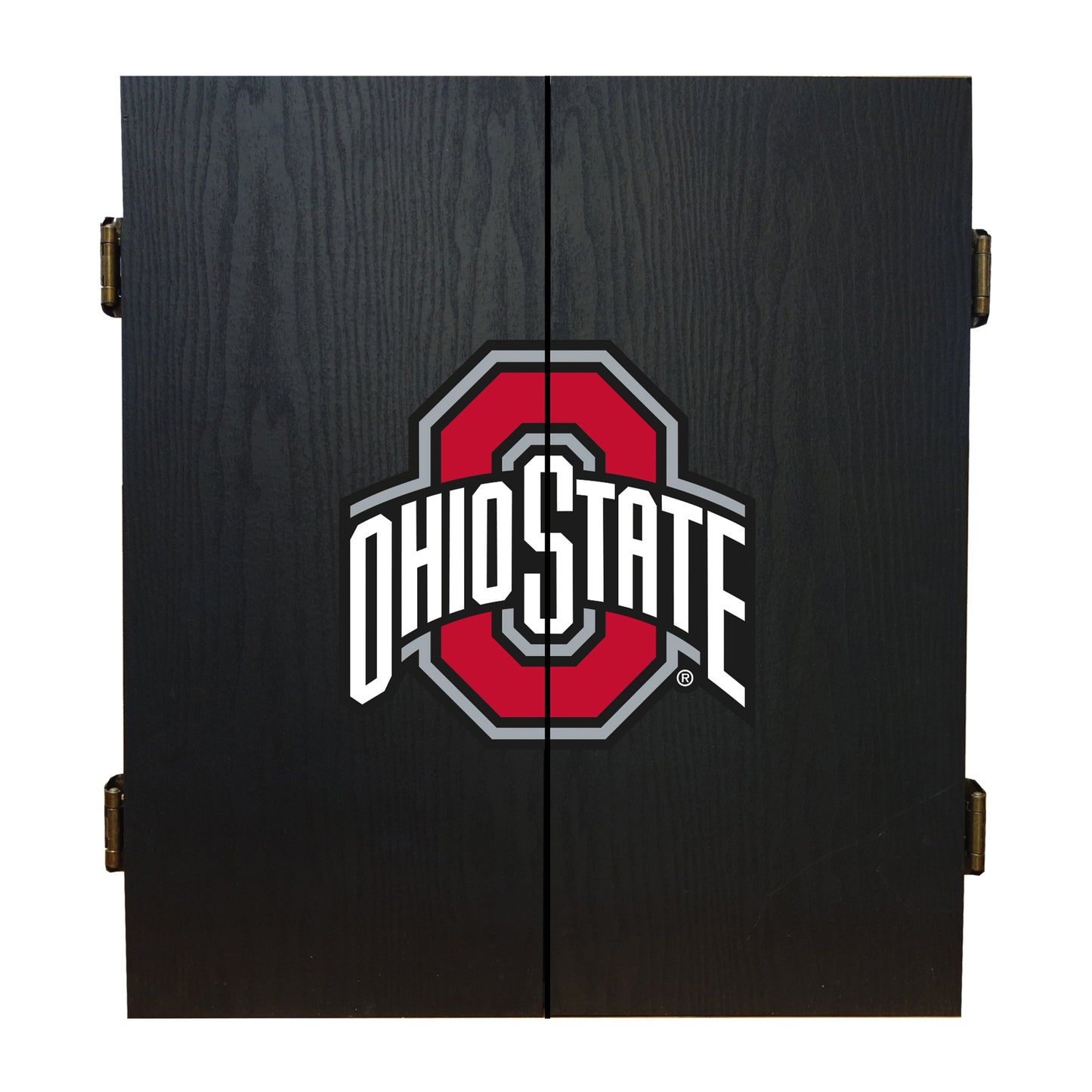 Ohio State Buckeyes Dartboard Cabinet Set - Officially Licensed NCAA Game Room