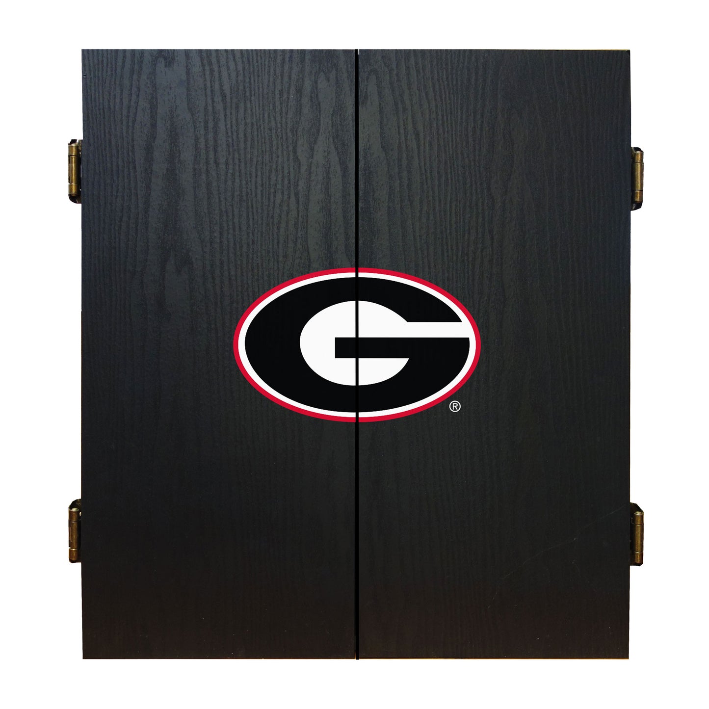 Georgia Bulldogs Dartboard Cabinet Set - Officially Licensed NCAA Game Room