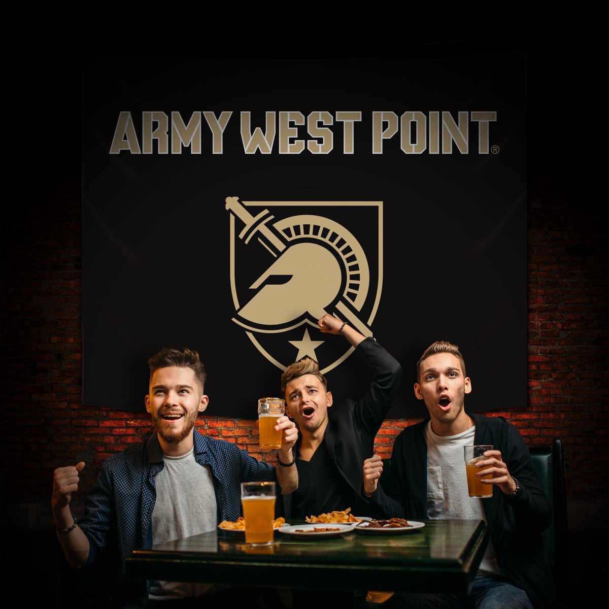 Army Black Knights Hanging wall tapestry Lifestyle image