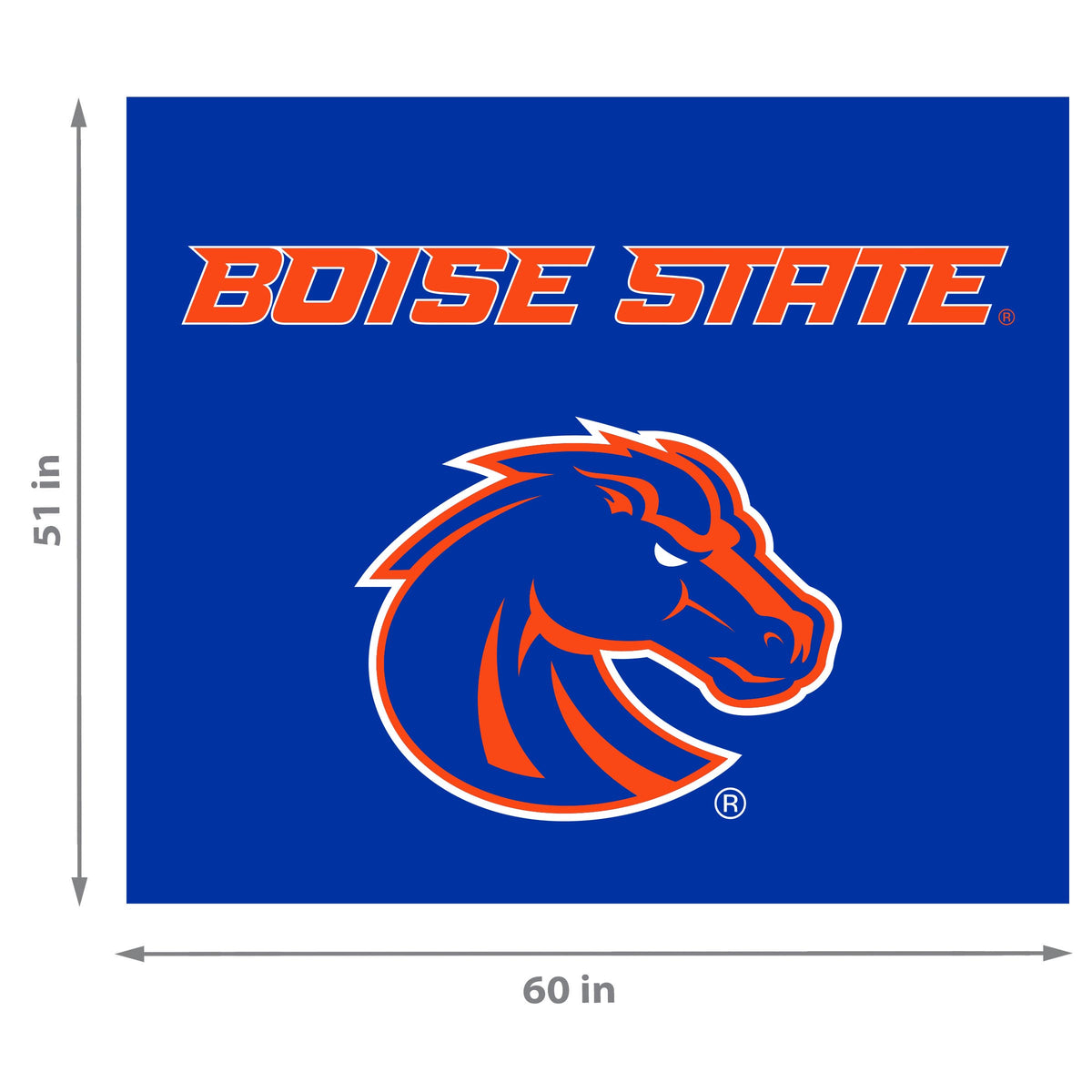 Boise State Broncos NCAA Hanging wall tapestry Dimensions