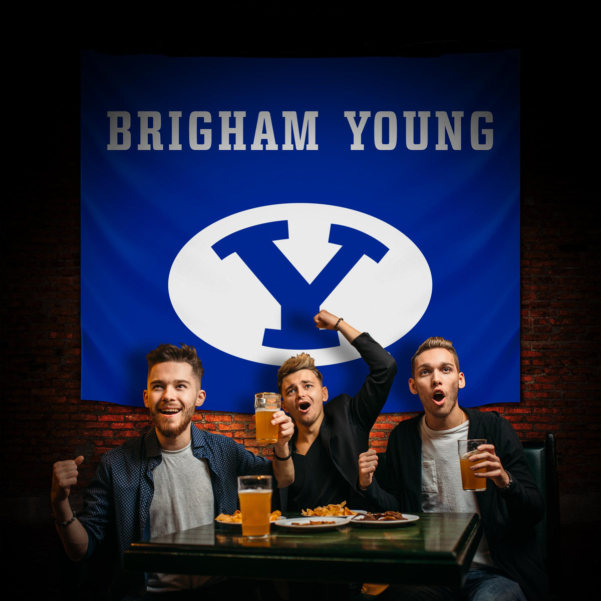 BYU Cougars Hanging wall tapestry Lifestyle image