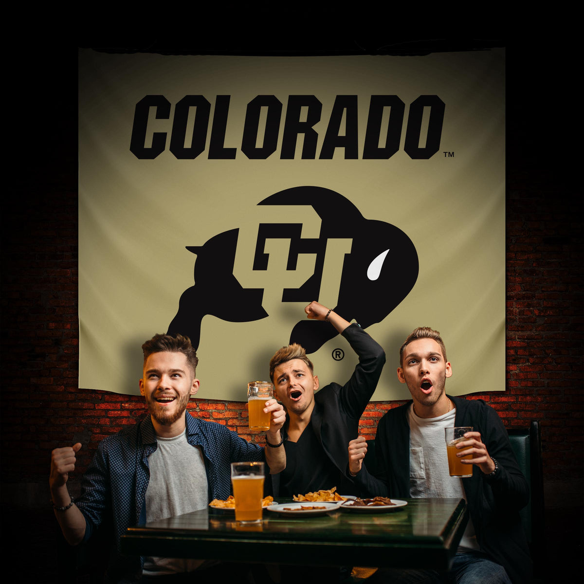 Colorado Buffaloes Hanging wall tapestry Lifestyle image