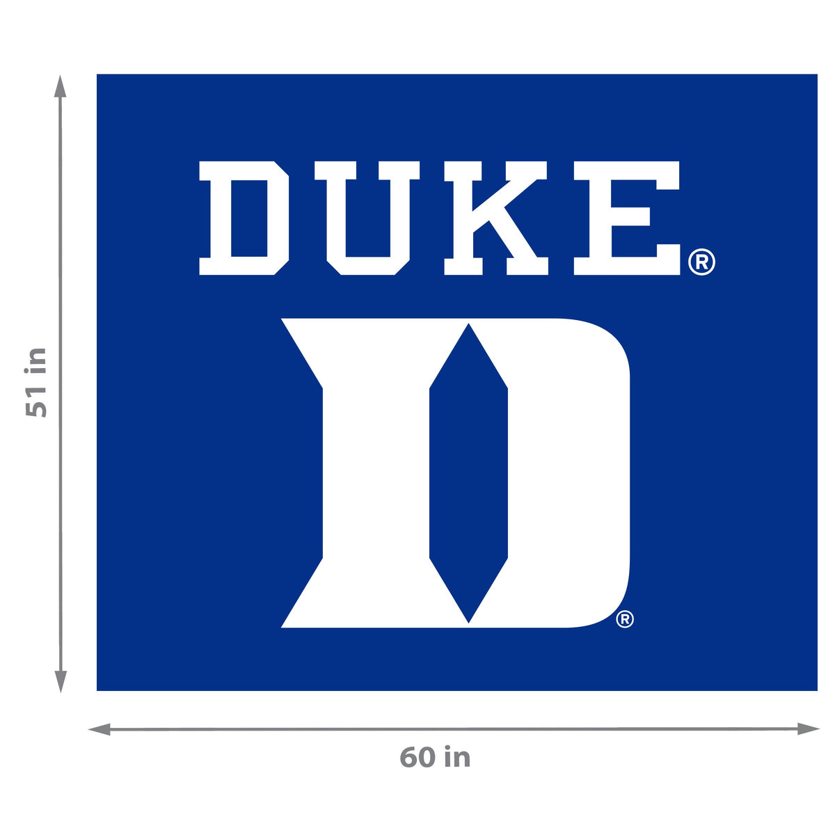 Duke Blue Devils NCAA Hanging wall tapestry Dimensions
