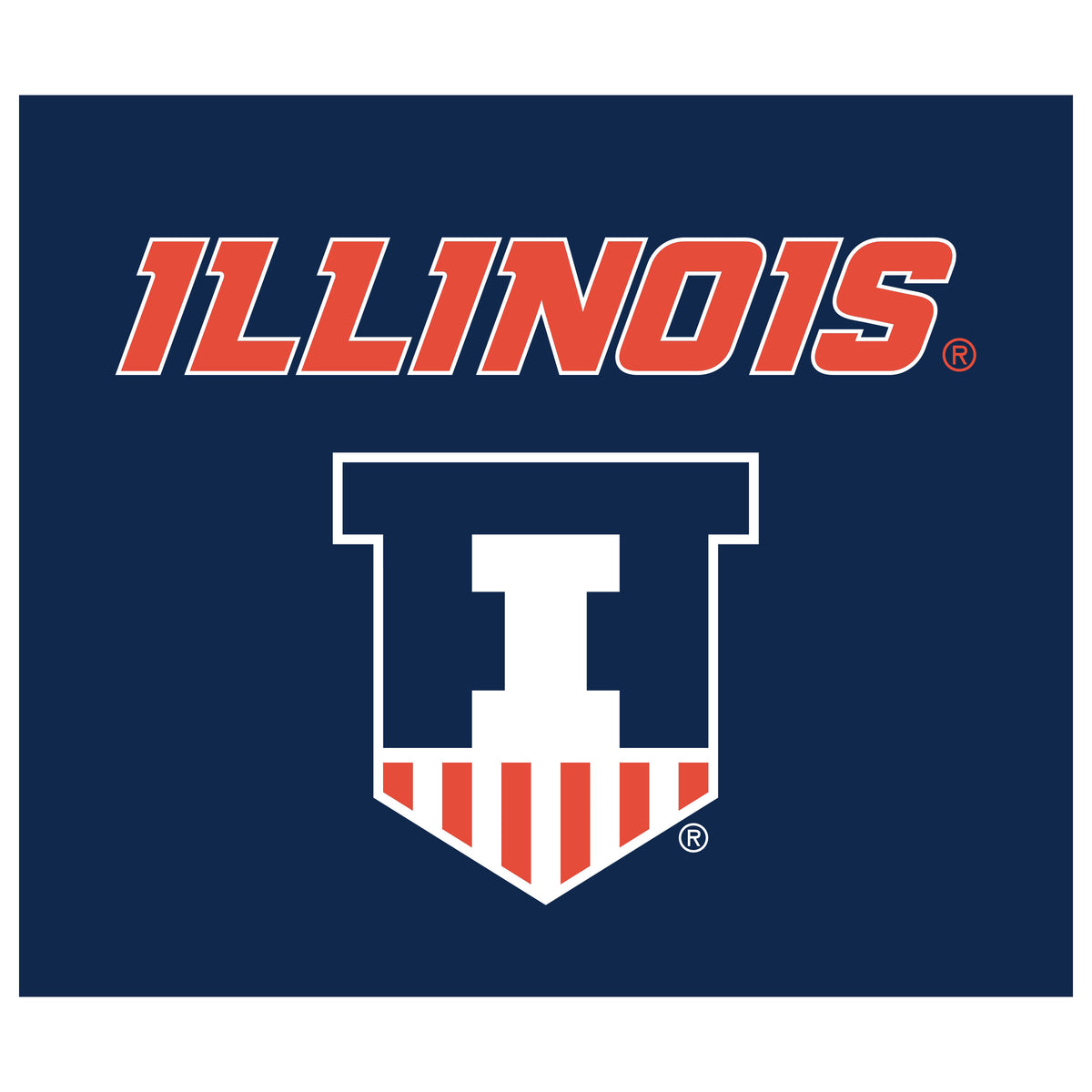 Illinois Fighting Illini NCAA Hanging wall tapestry flat artwork