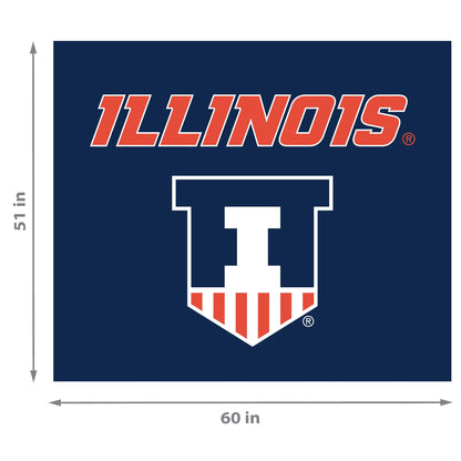 Illinois Fighting Illini NCAA Hanging wall tapestry Dimensions