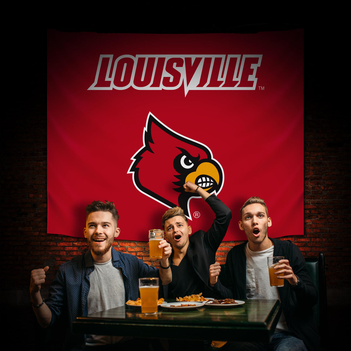 Louisville Cardinals Hanging wall tapestry Lifestyle image