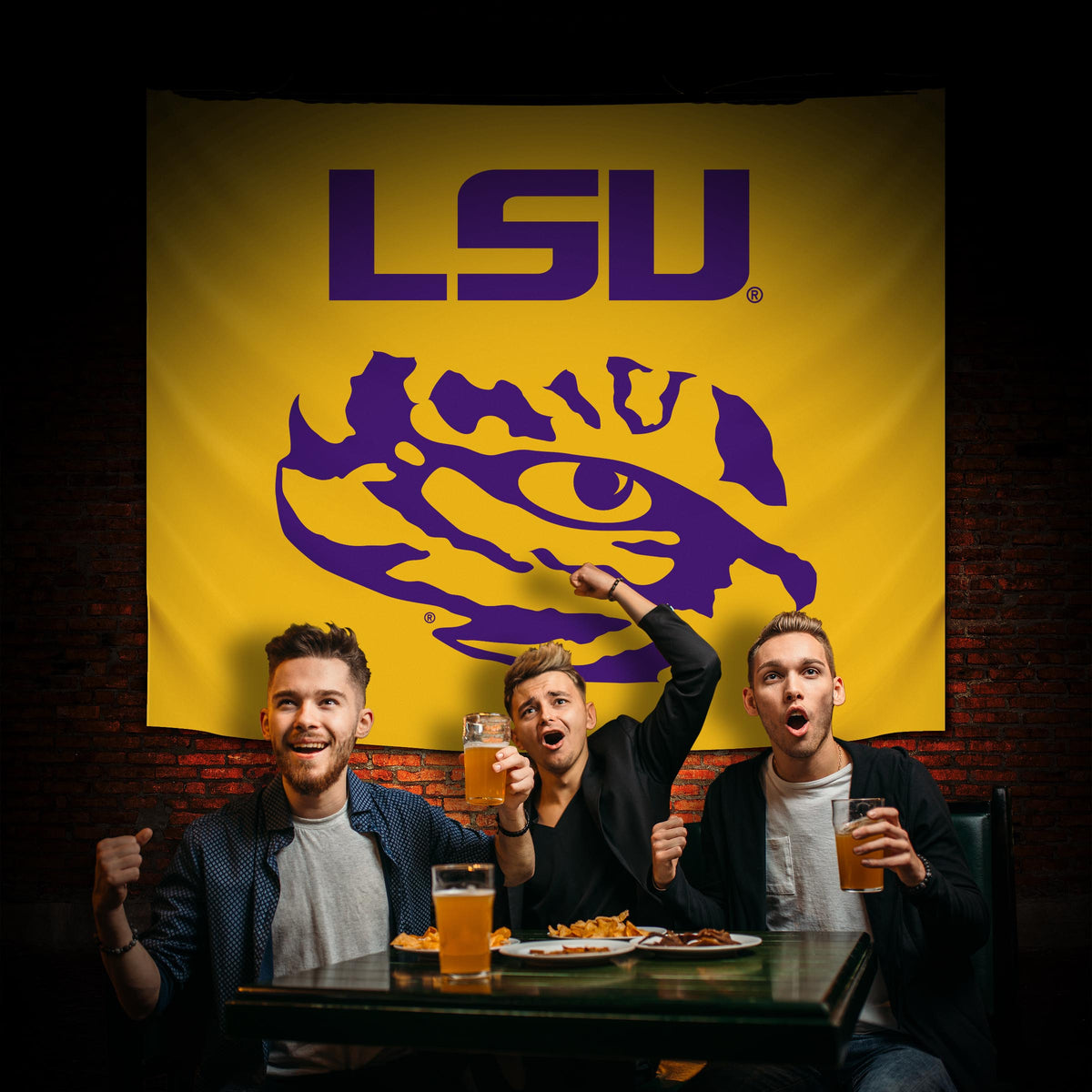 LSU Tigers Hanging wall tapestry Lifestyle image