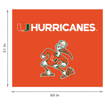 Miami Hurricanes NCAA Hanging wall tapestry Dimensions