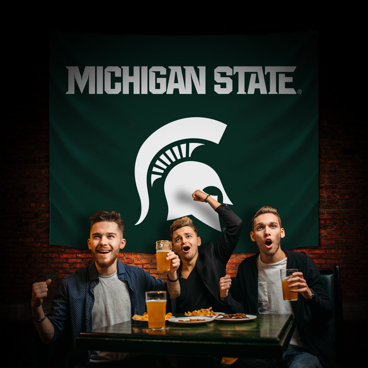 Michigan State Spartans Hanging wall tapestry Lifestyle image