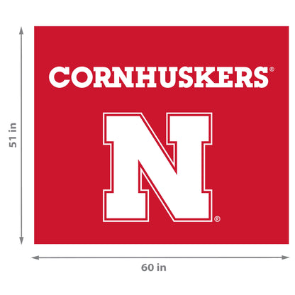 Nebraska Cornhuskers NCAA Hanging wall tapestry Dimensions