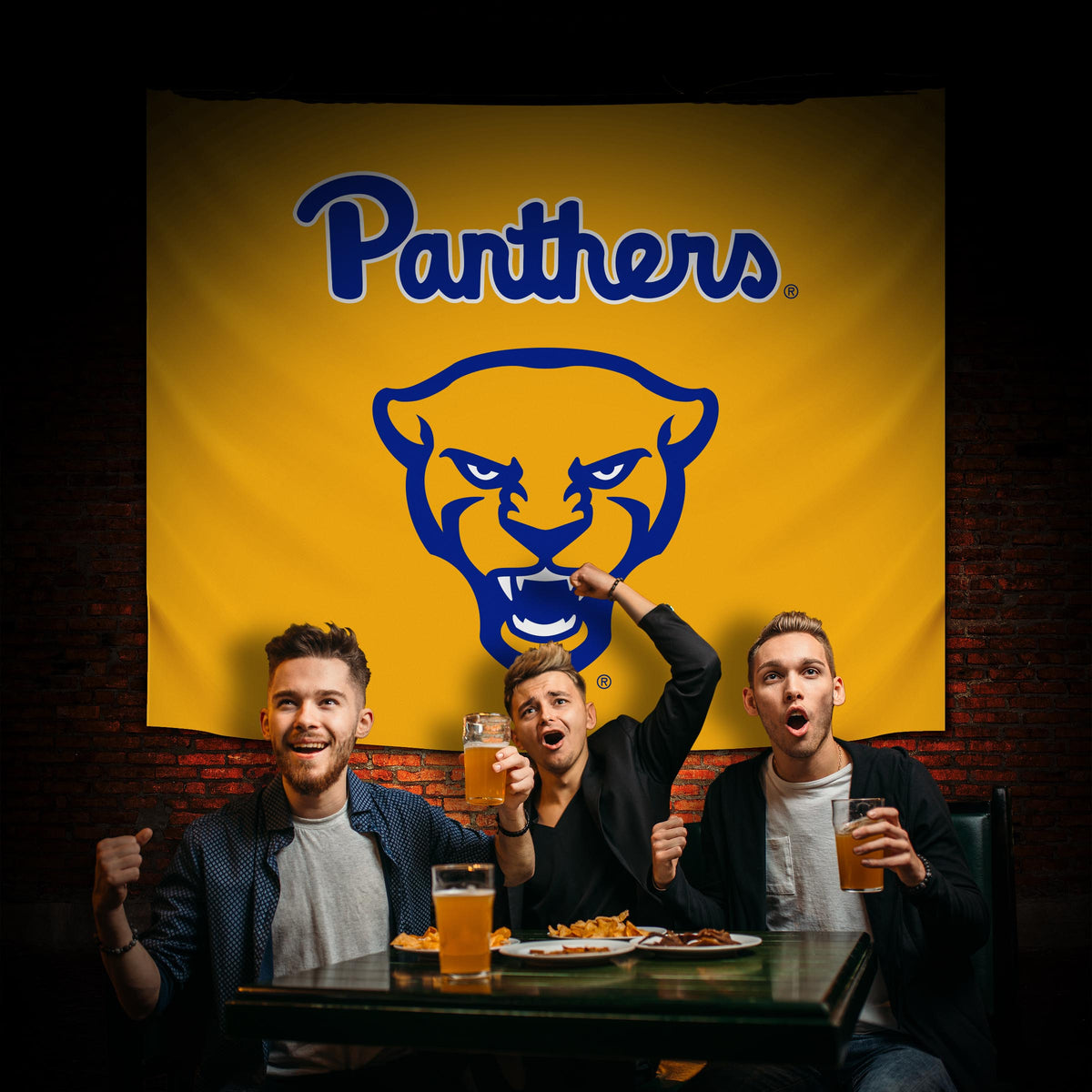 Pittsburgh Panthers Hanging wall tapestry Lifestyle image