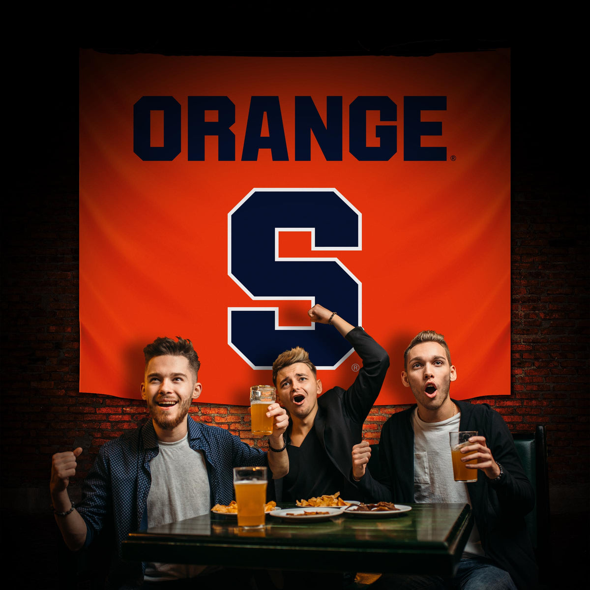 Syracuse Orange Hanging wall tapestry Lifestyle image