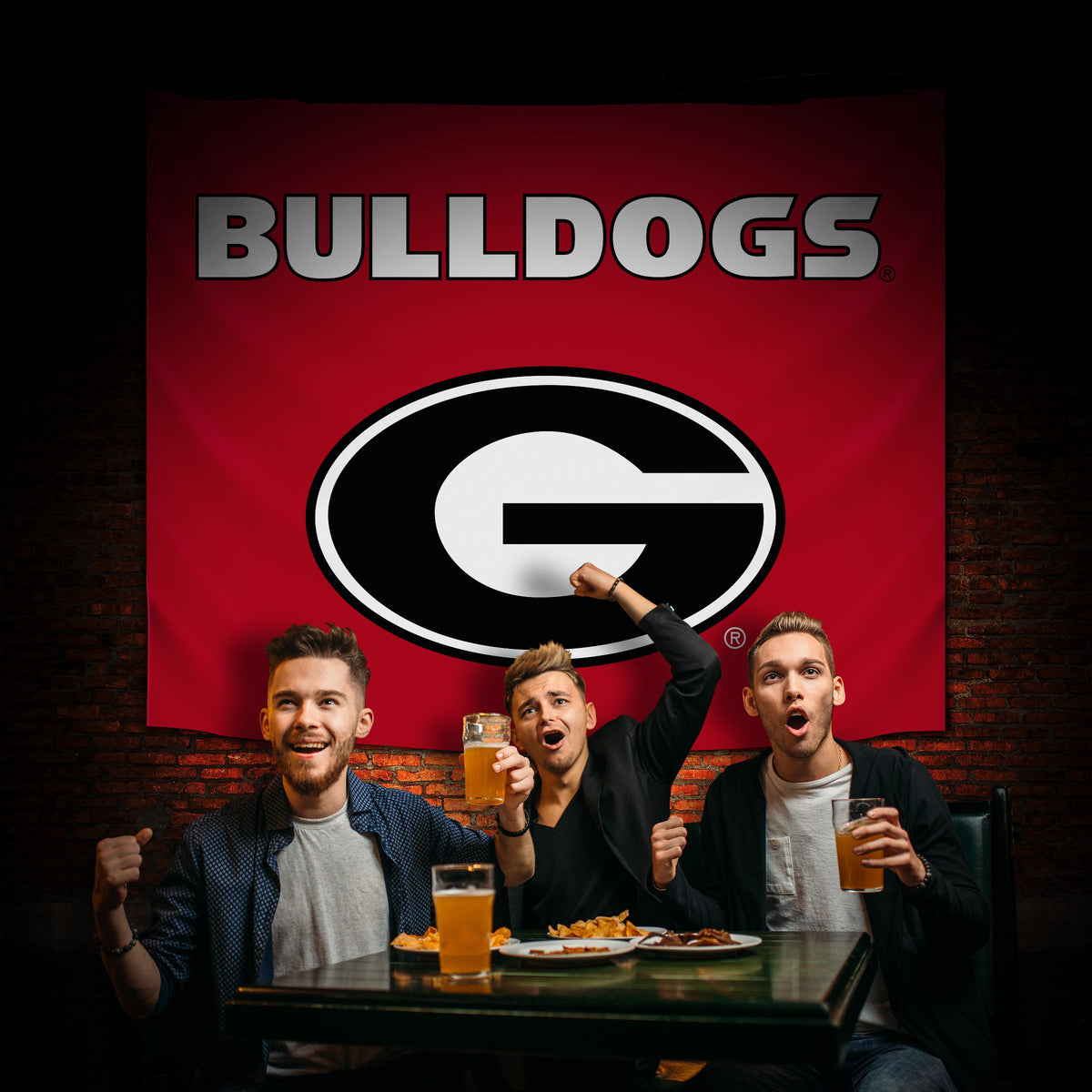 Georgia Bulldogs Hanging wall tapestry Lifestyle image