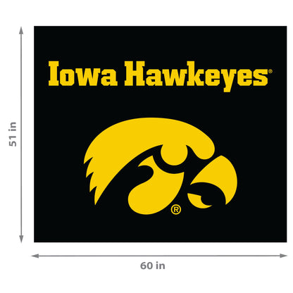 Iowa Hawkeyes NCAA Hanging wall tapestry Dimensions