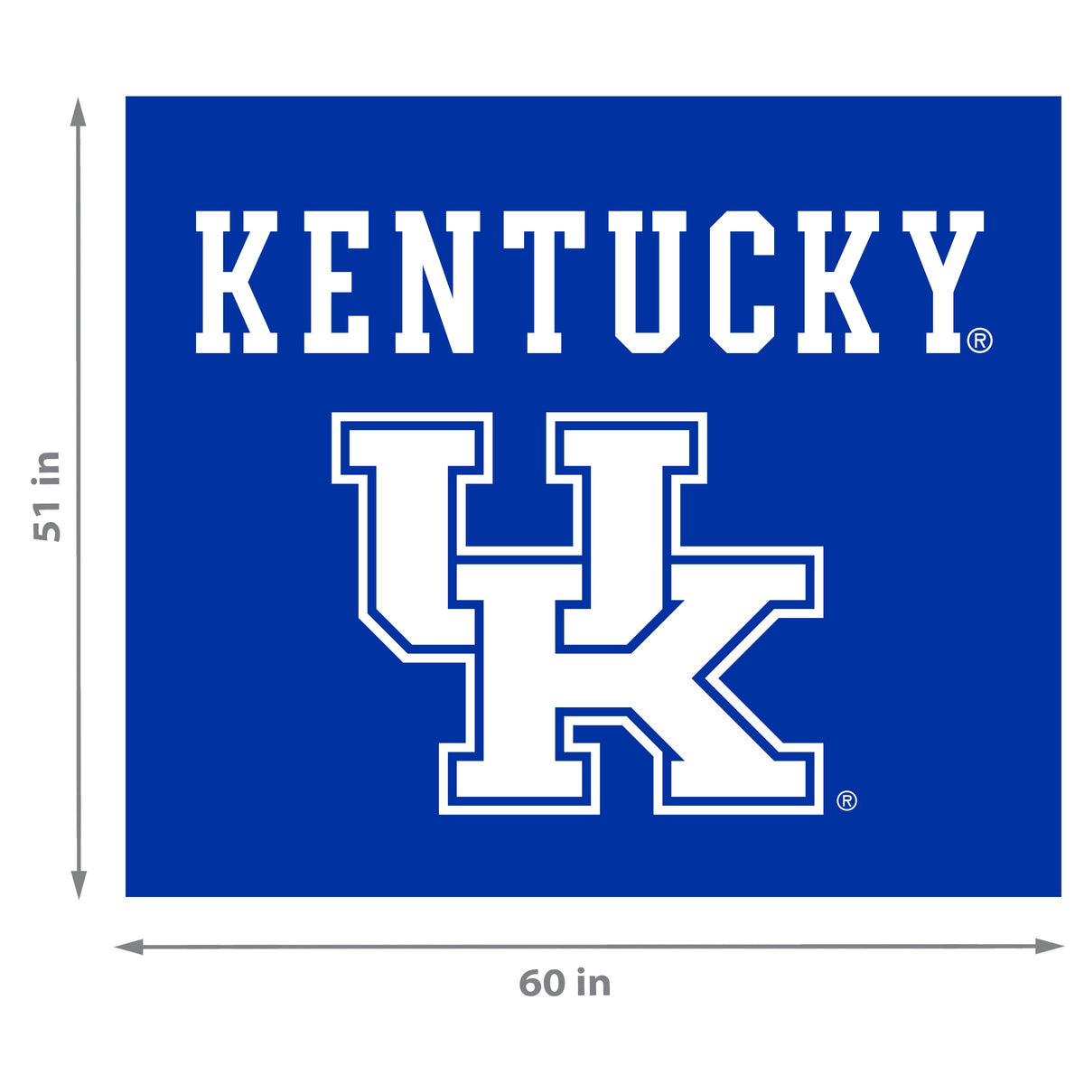 Kentucky Wildcats NCAA Hanging wall tapestry Dimensions