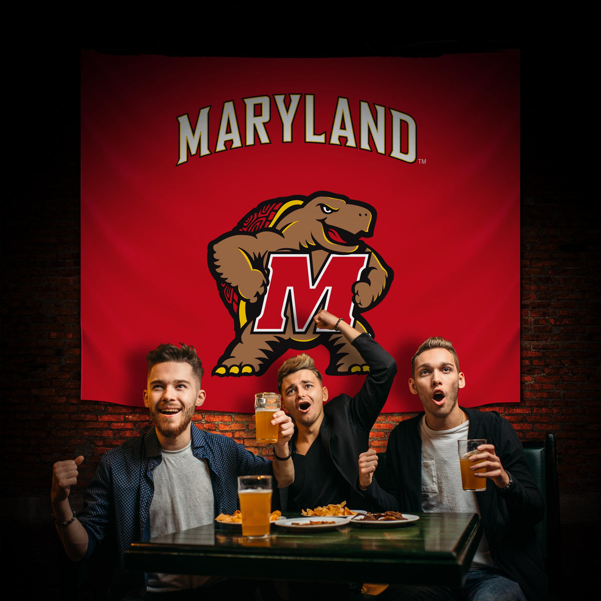 Maryland Terrapins Hanging wall tapestry Lifestyle image