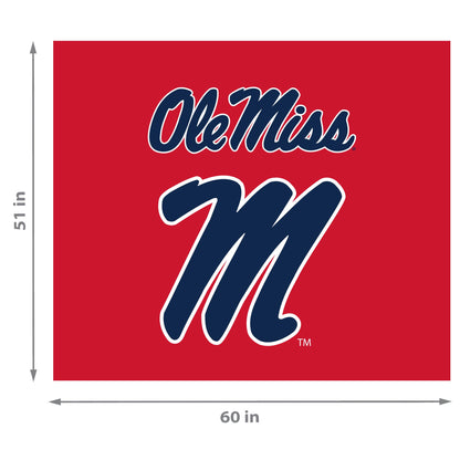 Mississippi Rebels NCAA Hanging wall tapestry Dimensions