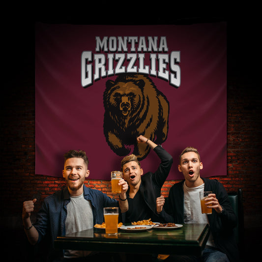 Montana Grizzlies Hanging wall tapestry Lifestyle image