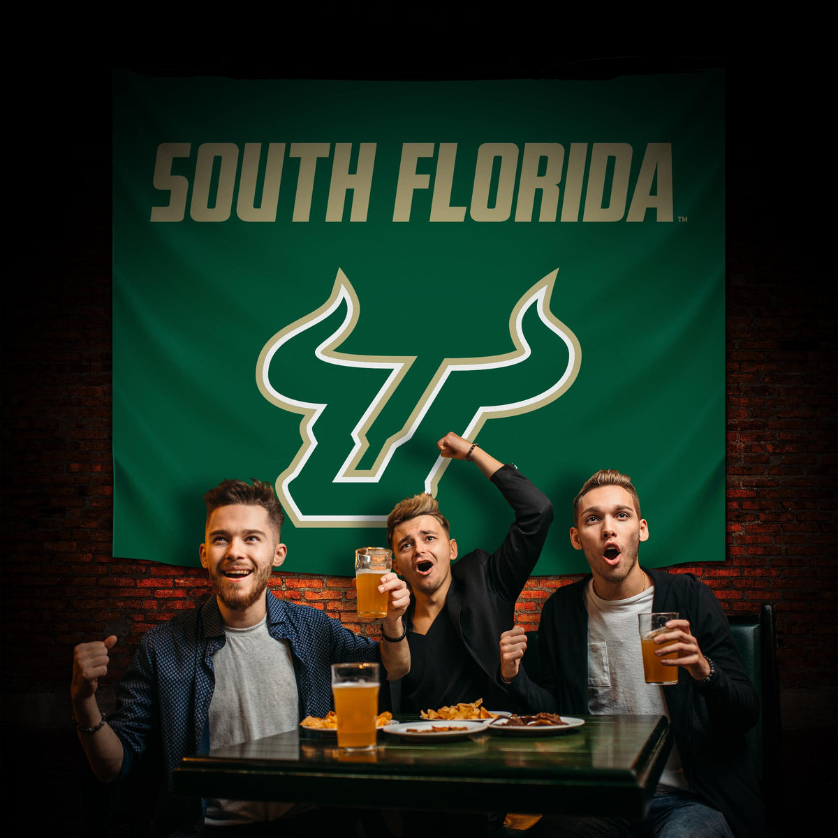 South Florida Bulls Hanging wall tapestry Lifestyle image