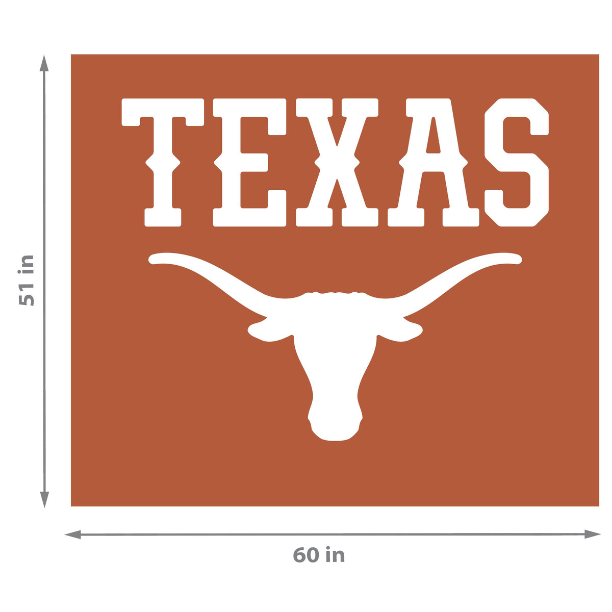 Texas Longhorns NCAA Hanging wall tapestry Dimensions